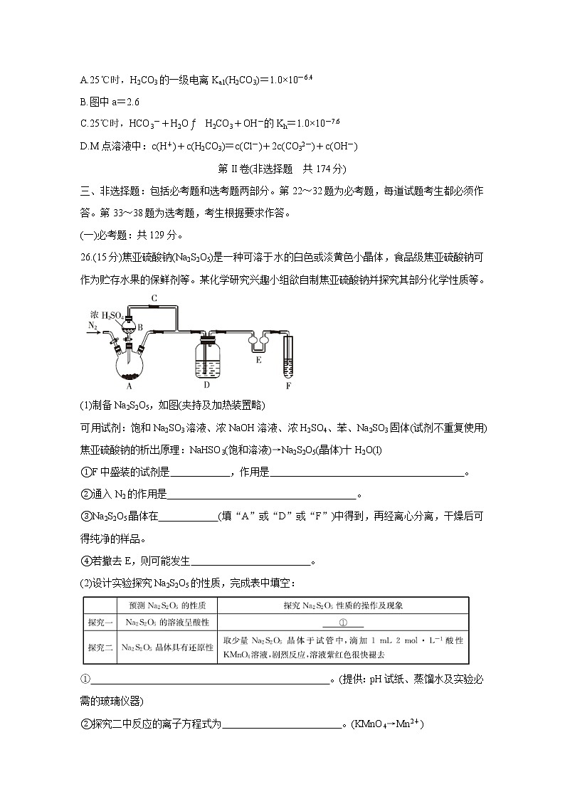 河南省驻马店市2020届高三线上模拟测试（二） 化学03