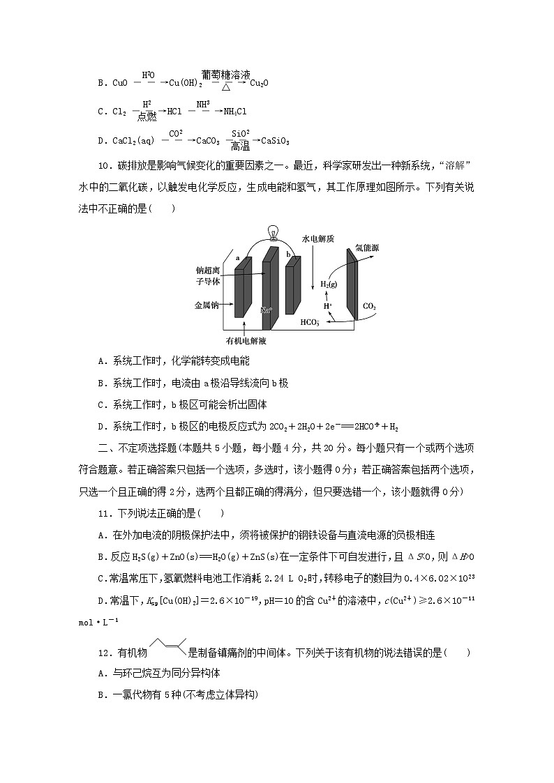 江苏省2020届高考化学二轮复习仿真冲刺练（一）03
