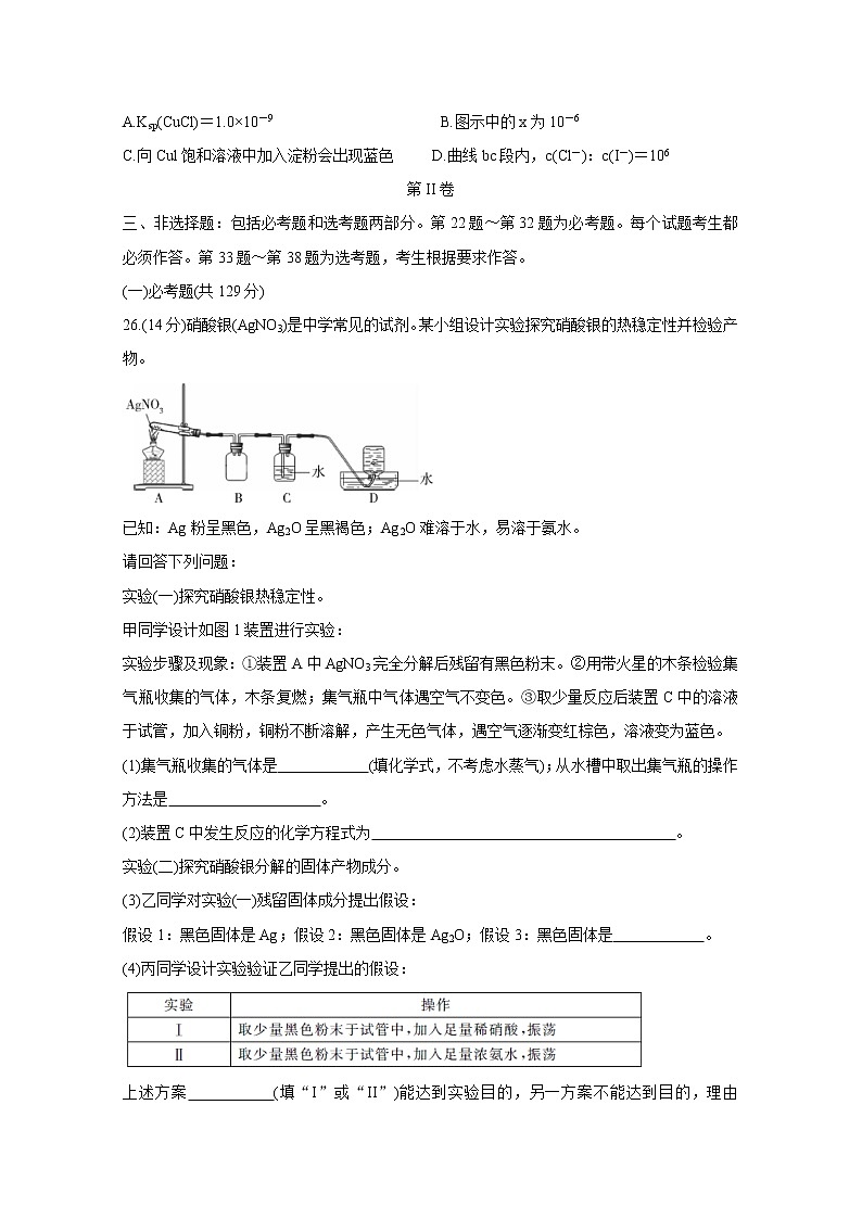 2020届百校联考高考百日冲刺金卷全国Ⅱ卷 化学（一）03