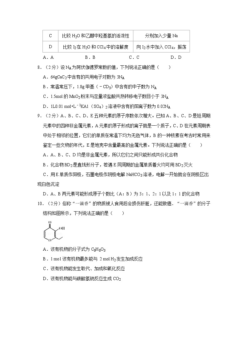 2020届山东新高考仿真试卷系列-化学（4）第3页