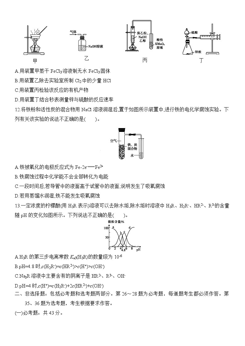2020届新课标Ⅰ卷冲刺高考考前预热卷（一）化学试题卷第2页