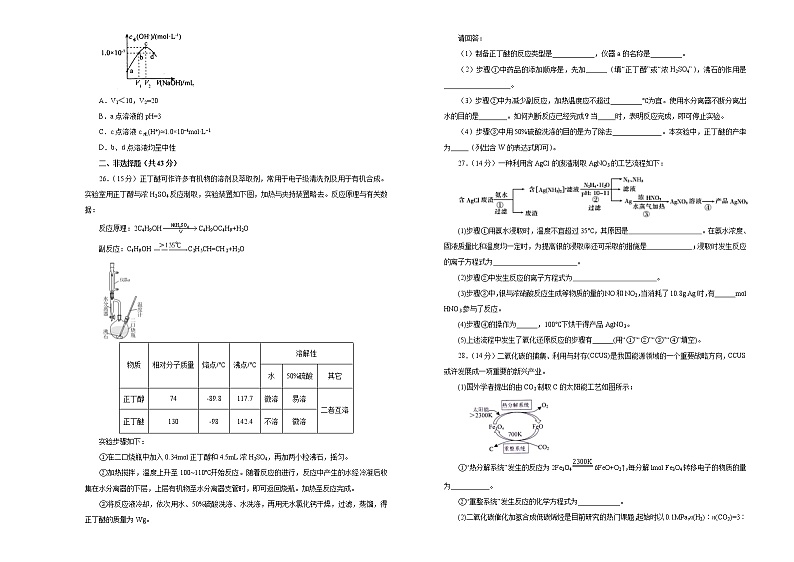 2020年高考考前45天大冲刺卷理综化学部分五（全国1卷）02