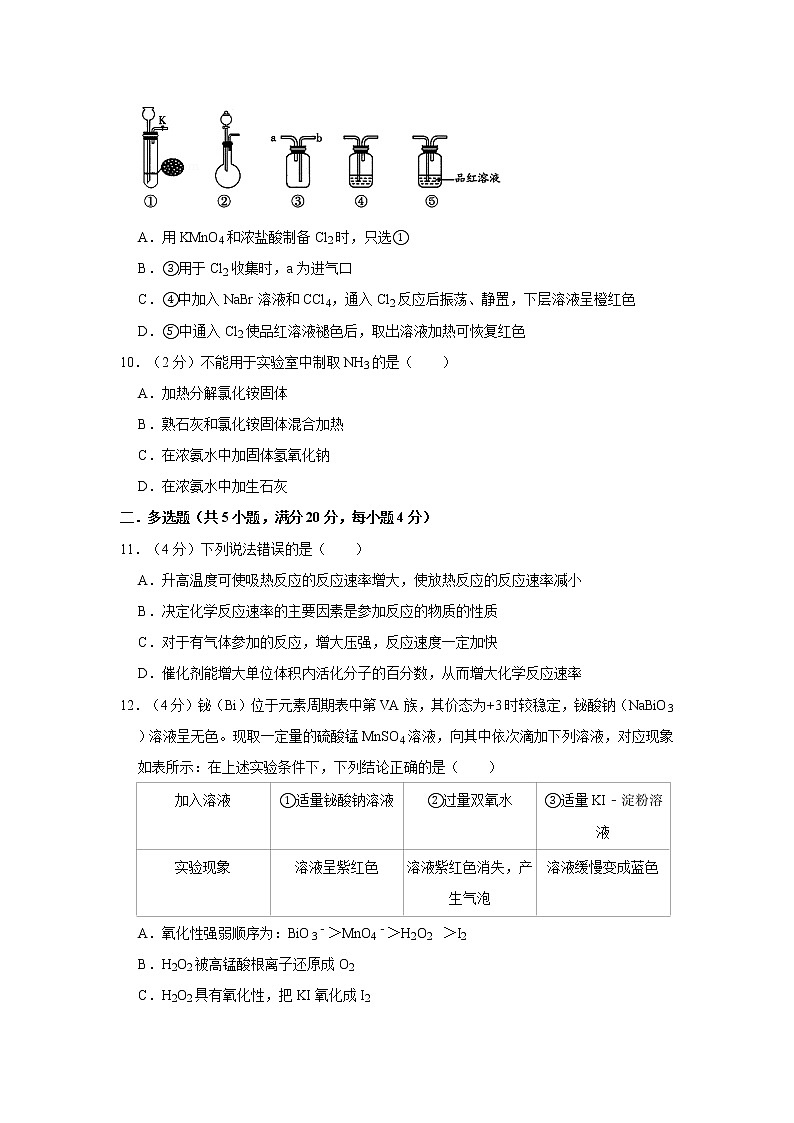 2020届山东新高考仿真试卷系列-化学（3）第3页