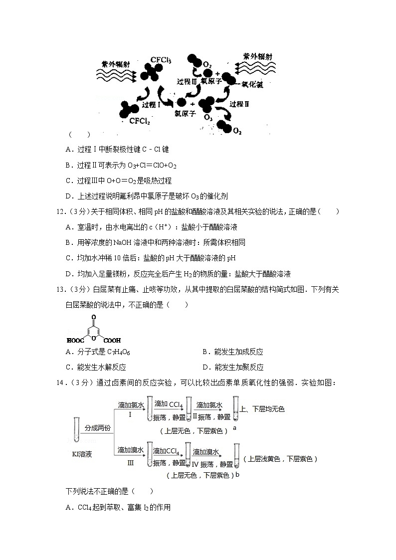 北京市昌平区新学道临川学校2020届高三上学期期中考试化学试题03
