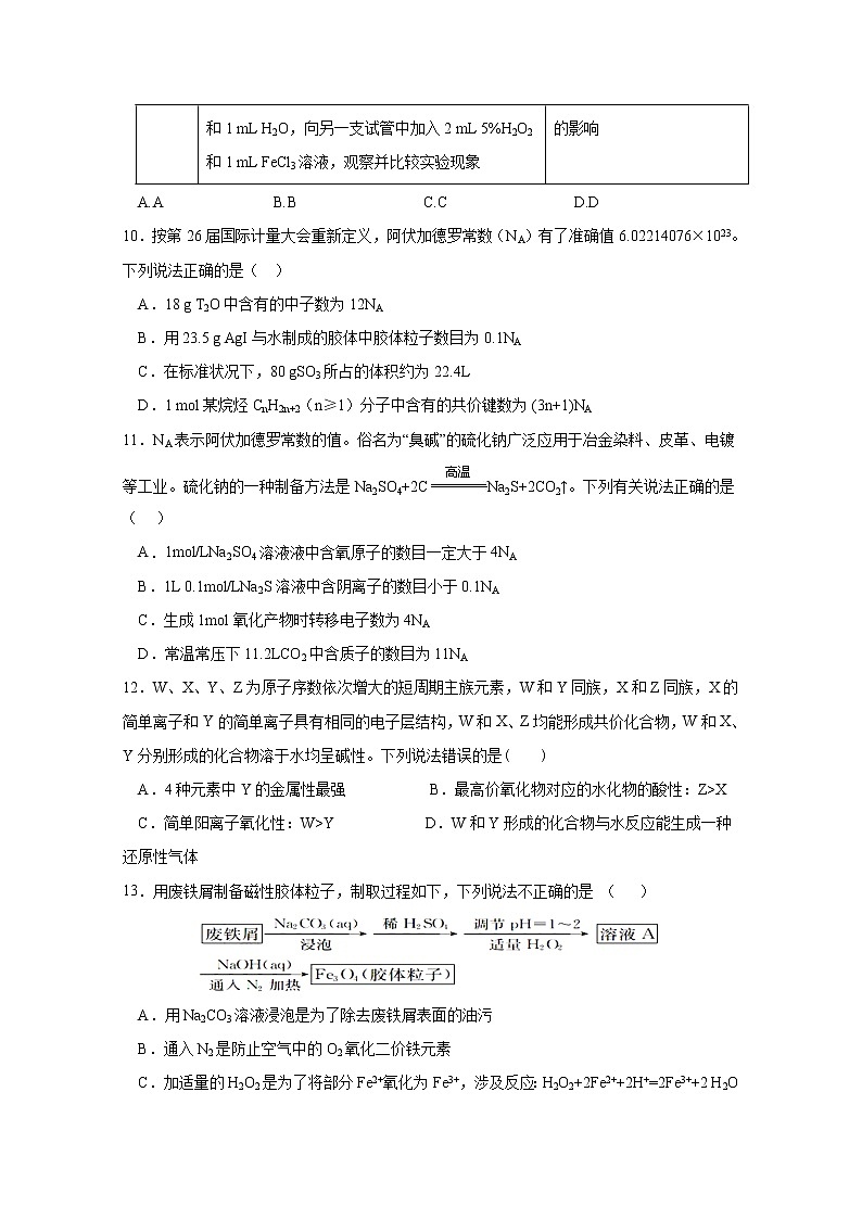 黑龙江省哈尔滨市第六中学2020届高三上学期期中考试化学试题03
