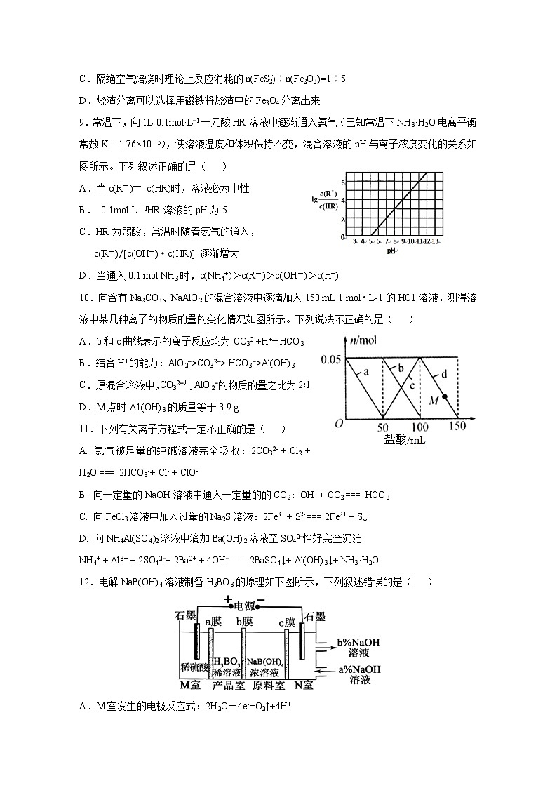 甘肃省天水一中2020届高三上学期第五次（期末）考试化学试题03