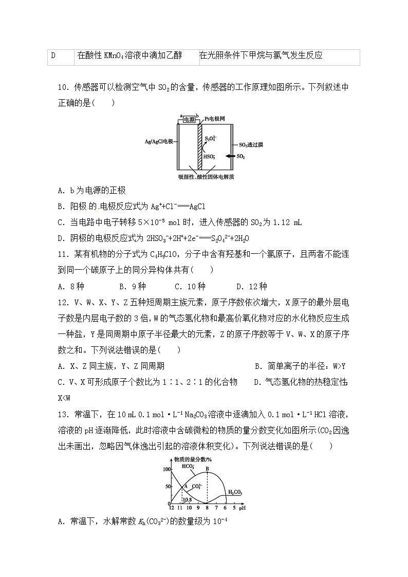 陕西省西安中学2020届高三第四次模拟考试化学试题第2页
