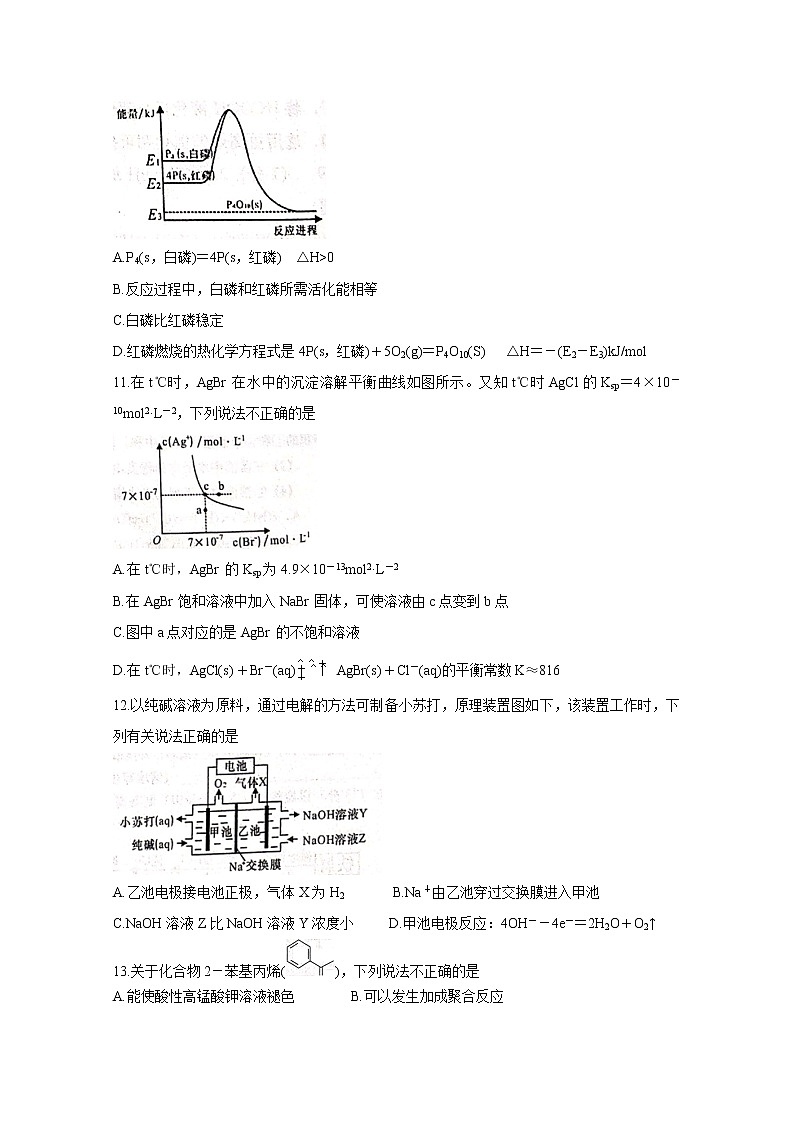 陕西省咸阳市武功县2020届高三上学期第一次模拟考试 化学03