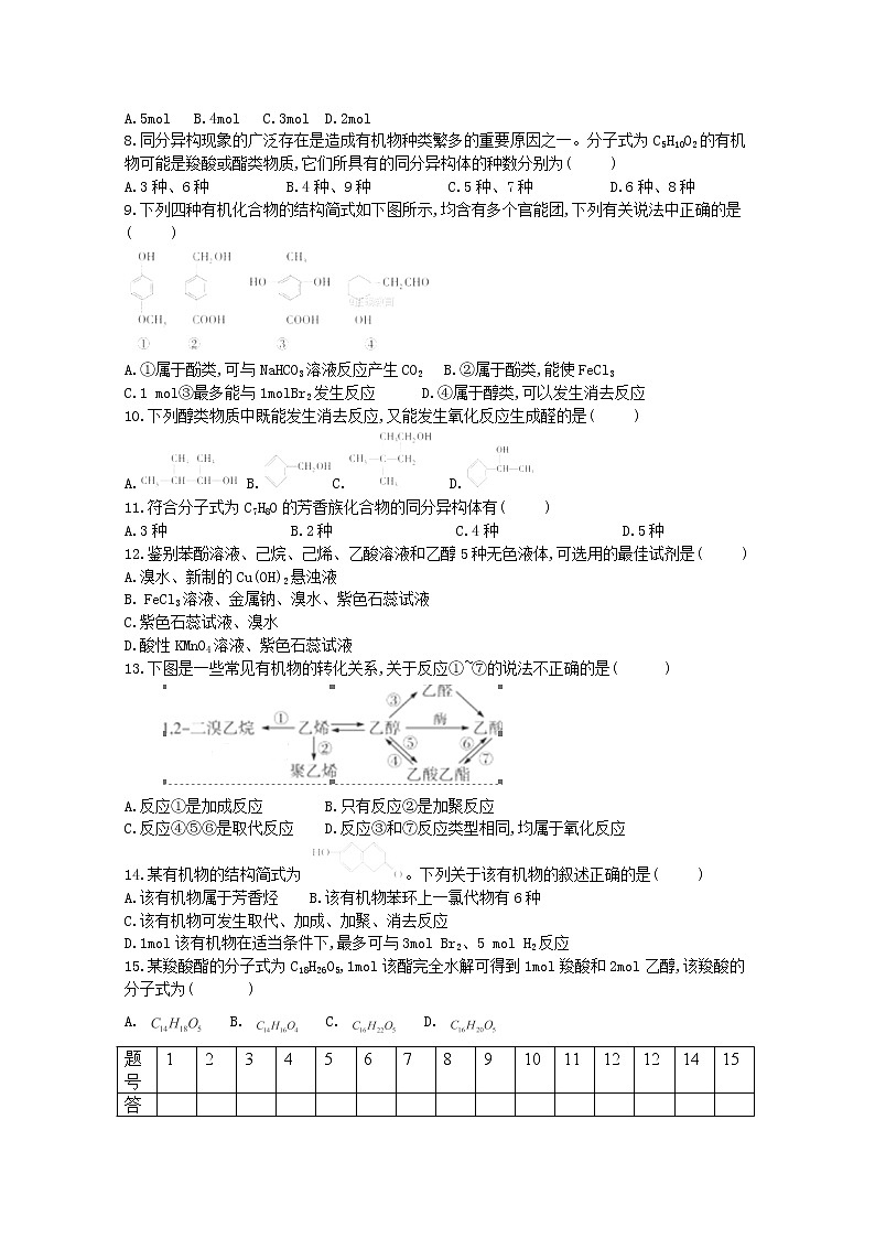 2017-2018学年青海省西宁二十一中高二下学期5月月考化学试题 Word版02