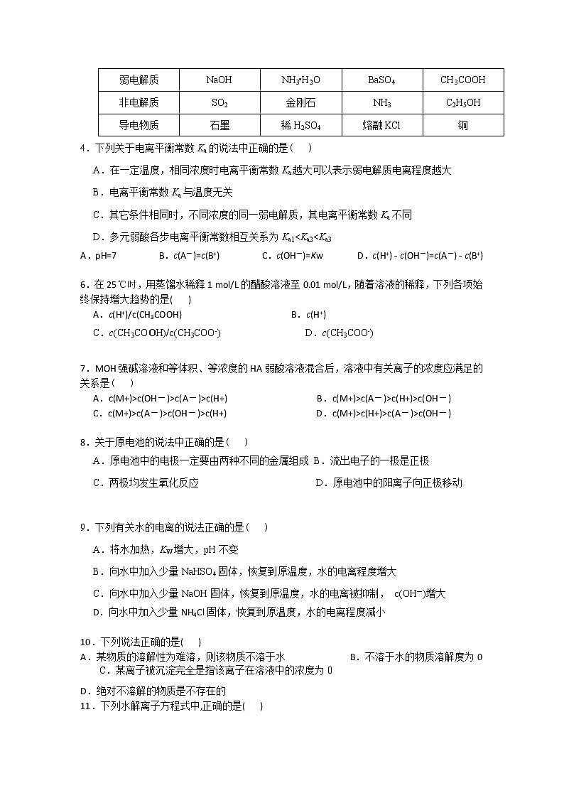 2017-2018学年广西宾阳县宾阳中学高二下学期3月月考化学试题 Word版02