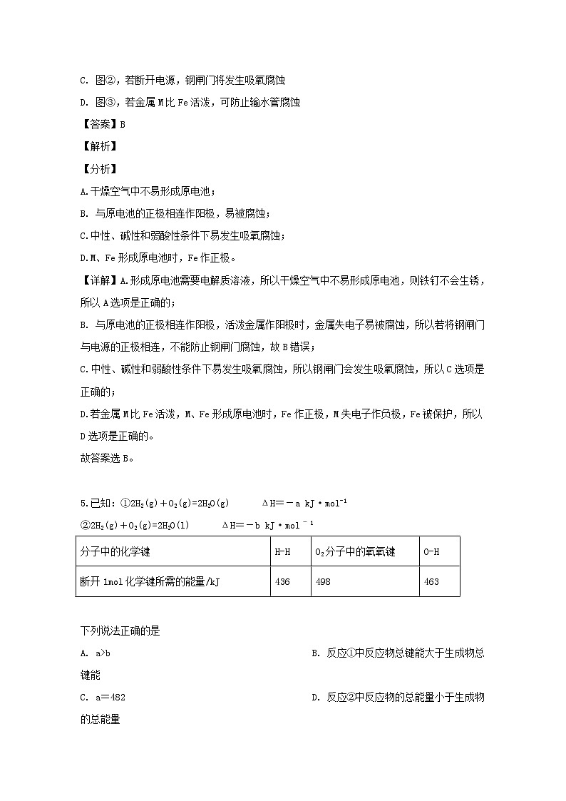 2019-2020学年福建省漳平市第一中学高二上学期第一次月考化学试题 解析版03