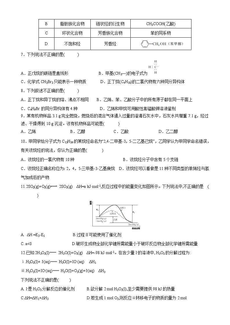 2018-2019学年江西省临川第二中学高二上学期9月月考化学试题（Word版）02