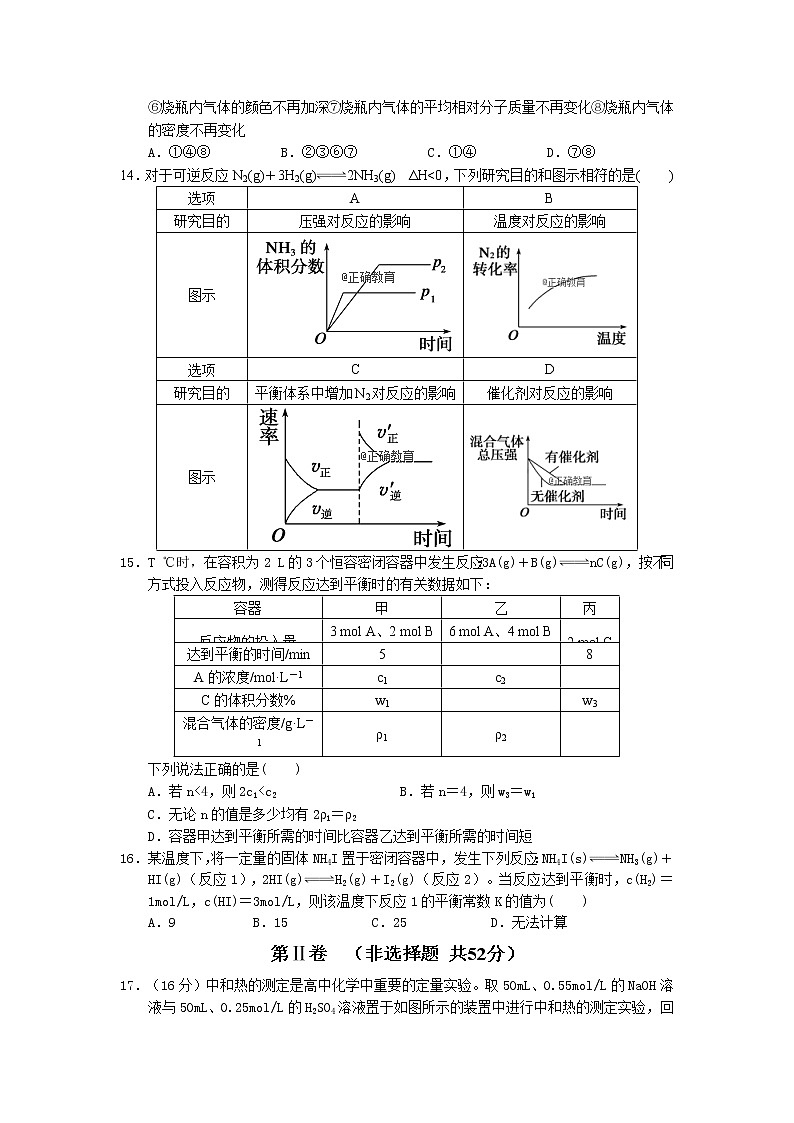 2018-2019学年山西省长治二中高二上学期第一次月考化学试题（Word版）03