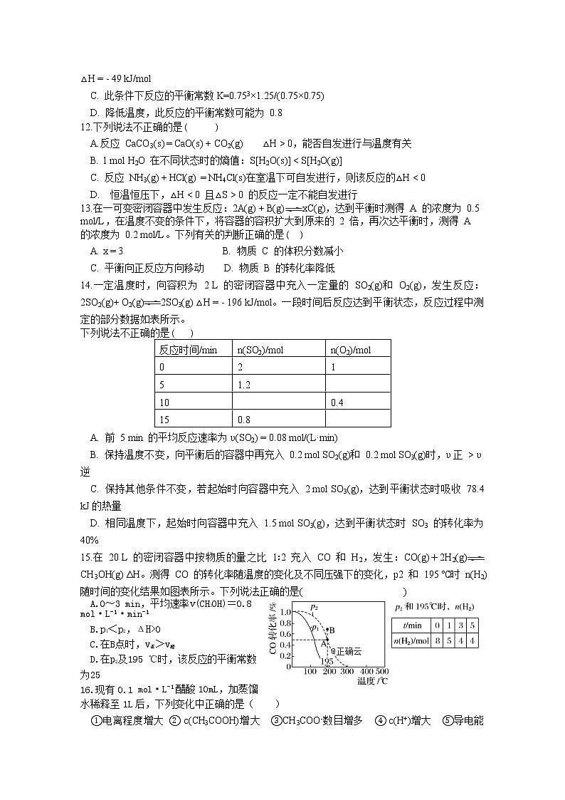 2018-2019学年四川省德阳五中高二上学期第四次（12月）月考化学试题 Word版第3页