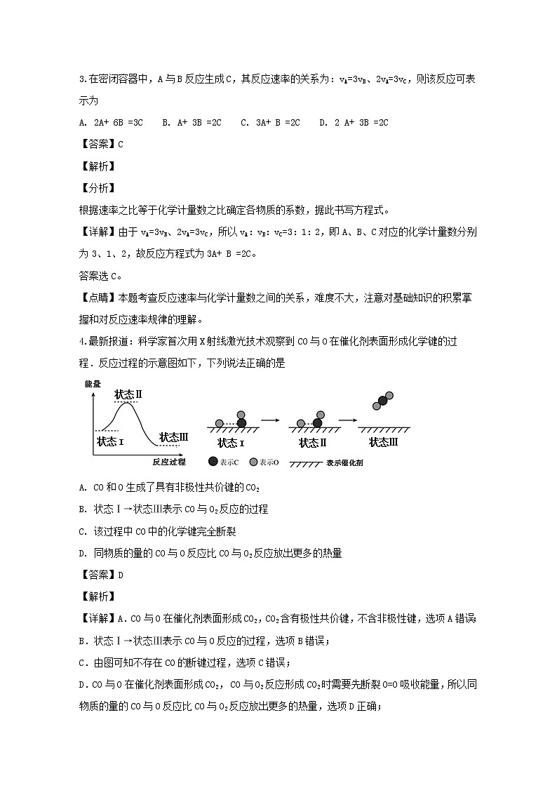 2018-2019学年湖北省荆门市龙泉中学高二上学期10月月考化学试题 解析版02
