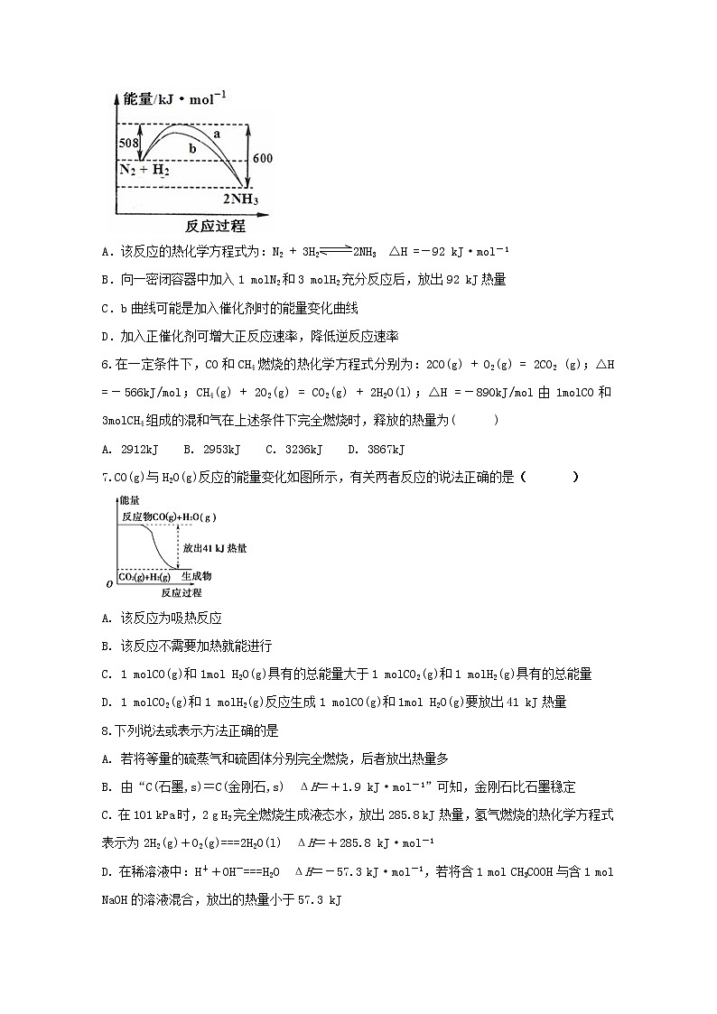2018-2019学年安徽省滁州市民办高中高二上学期第二次月考化学试题 Word版02