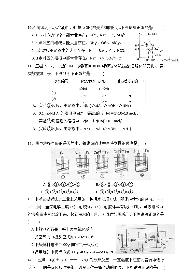 2018-2019学年福建省莆田第一中学高二上学期第二次月考化学试题 Word版第3页