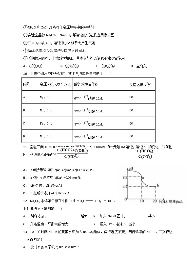 2018-2019学年福建省上杭县第一中学高二上学期12月月考化学试题 Word版第3页