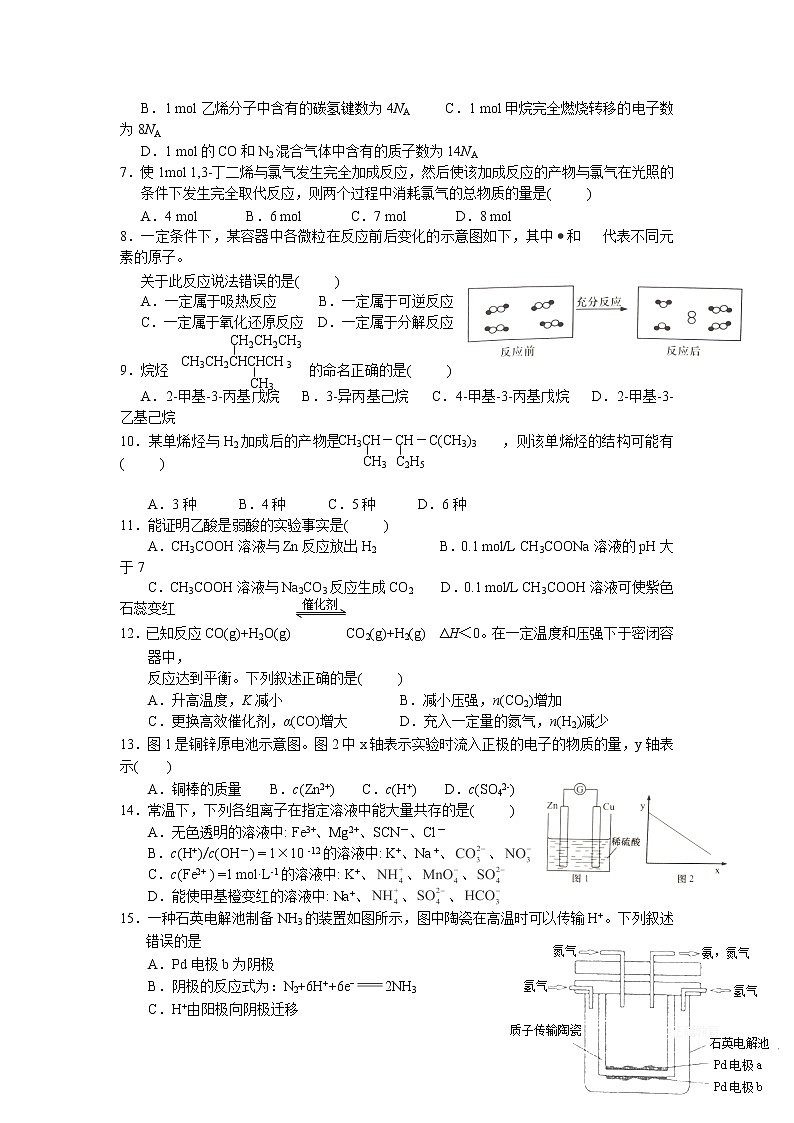 2017-2018学年江西省樟树中学高二上学期第二次月考化学试题02