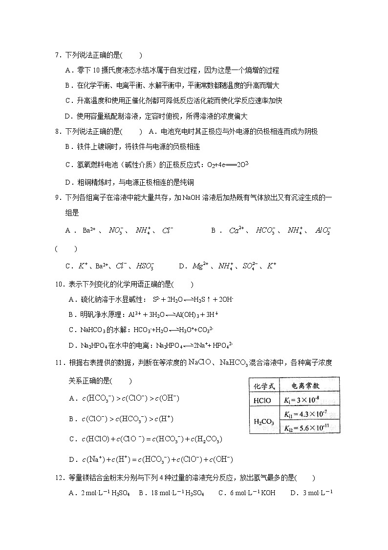 2017-2018学年江西省樟树中学高二上学期第一次月考化学试题02