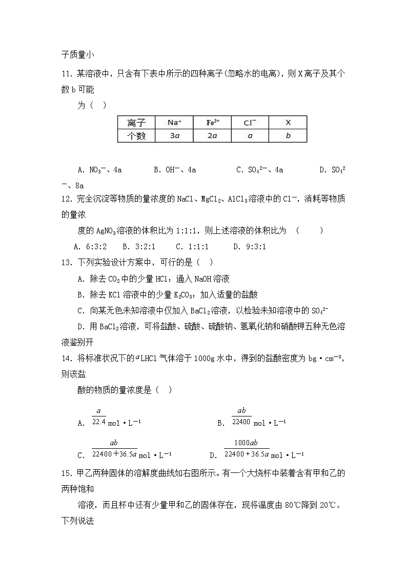 2017-2018学年内蒙古赤峰二中高一上学期第一次月考化学试题03