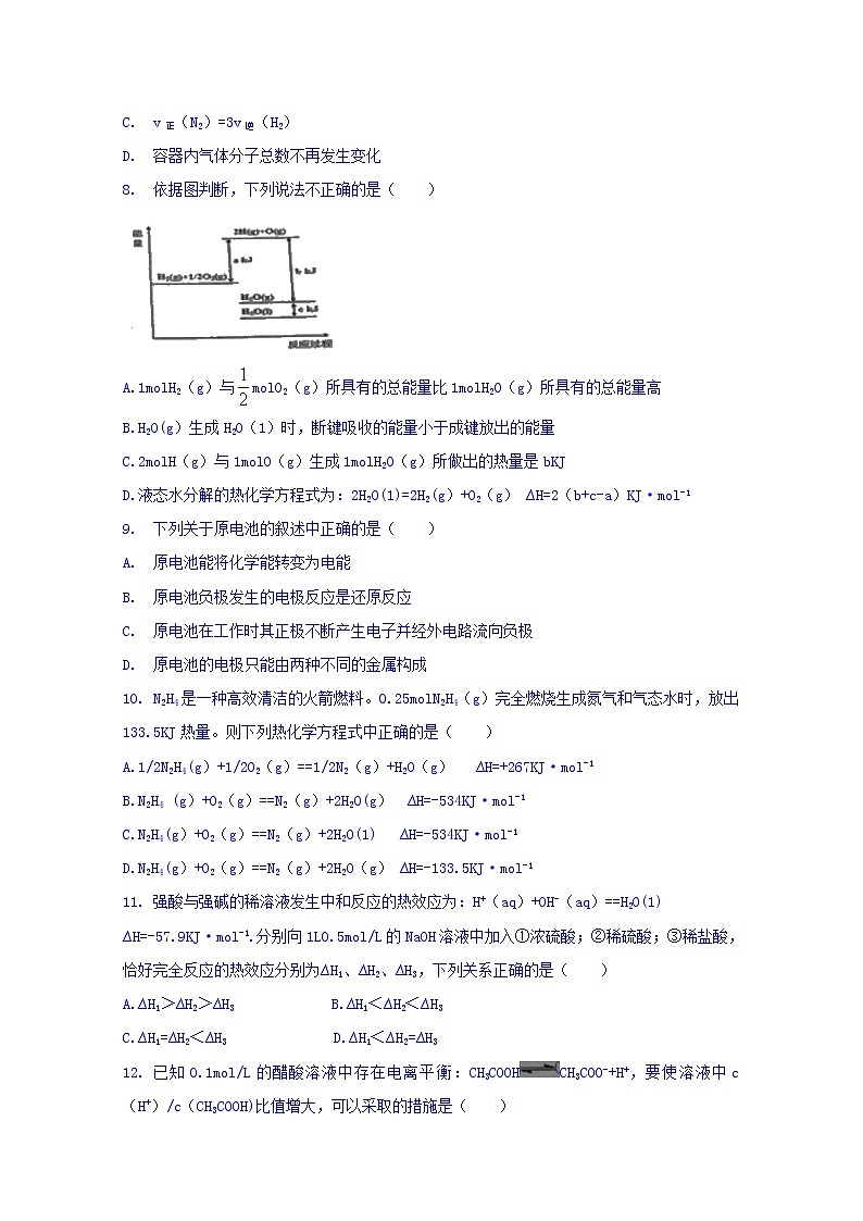 2017-2018学年宁夏中卫市第一中学高二上学期第三次月考化学试题B卷 缺答案第2页
