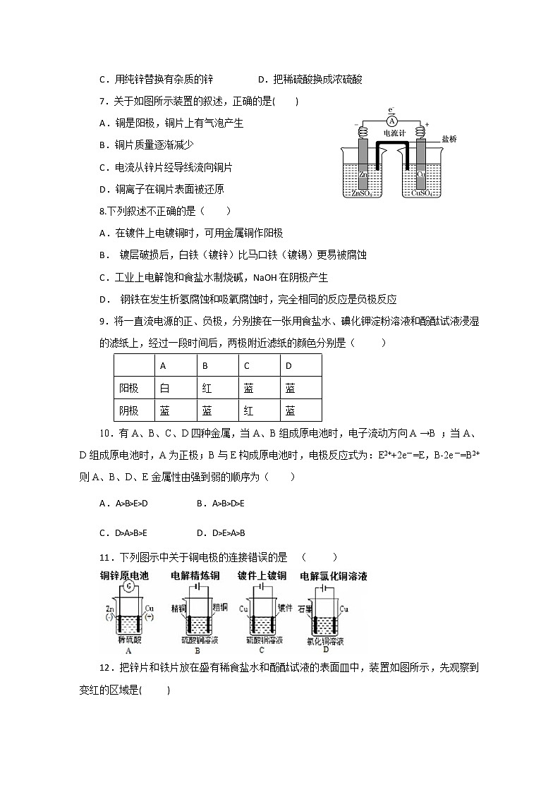 2017-2018学年山东省垦利第一中学高二上学期第一次月考化学试题02