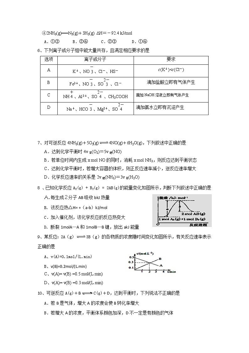 2017-2018学年江西省崇义中学高二上学期第一次月考化学试题02