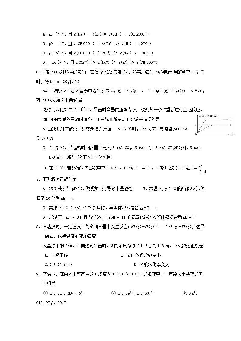 2017-2018学年江西省奉新县第一中学高二上学期第二次月考化学试题02
