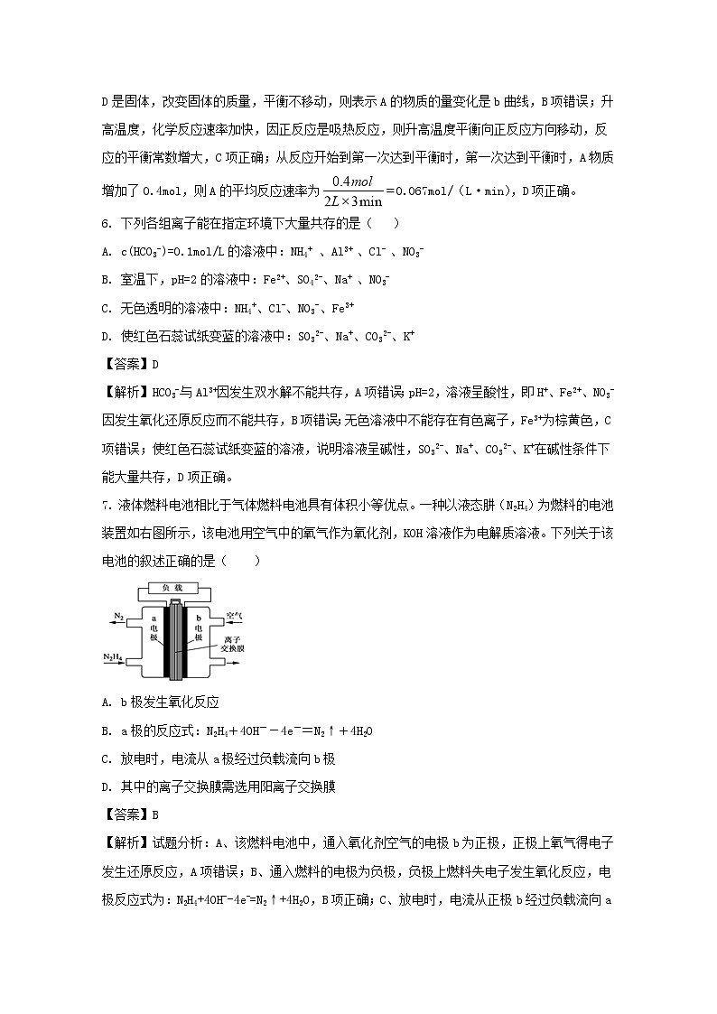 2017-2018学年江西省横峰中学高二上学期第三次月考化学试题 解析版03