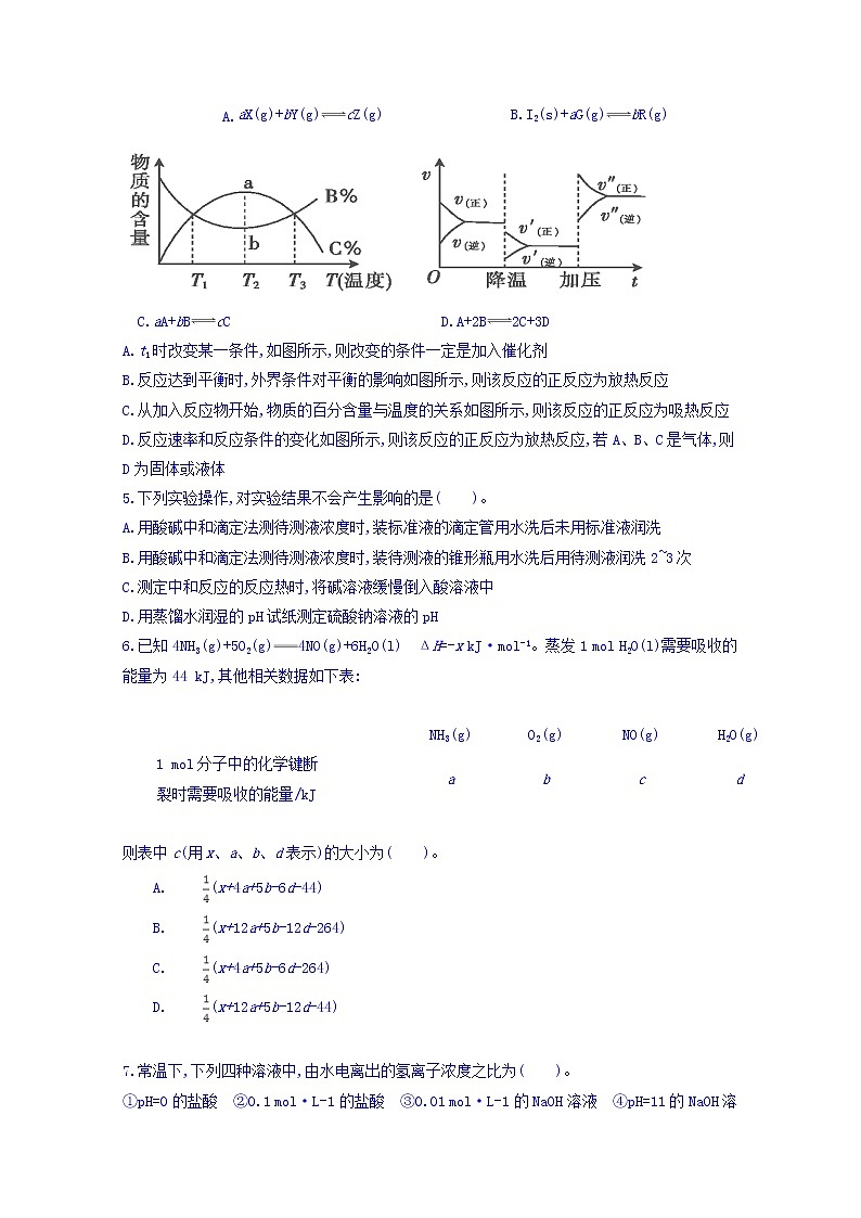 2017-2018学年河北省大名县第一中学高二上学期第二次月考化学试题02