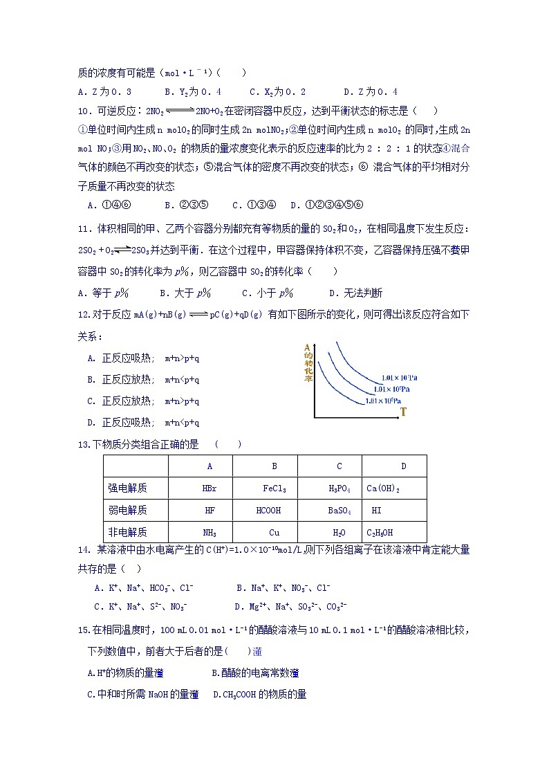 2017-2018学年河北省馆陶县第一中学高二上学期第一次月考化学试题03