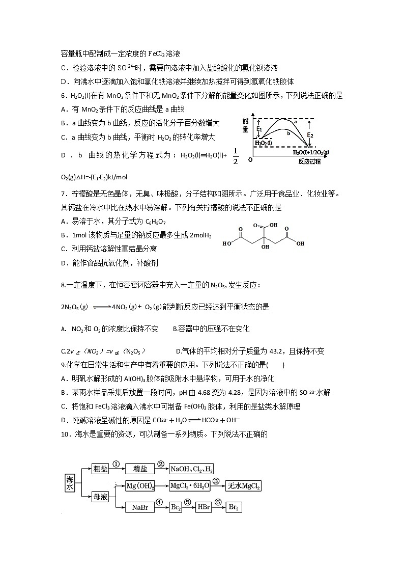 2018-2019学年辽宁省六校协作体高二下学期期中考试化学试题（Word版）第2页