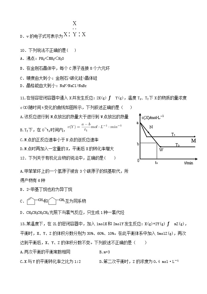 2018-2019学年山西省临汾市高二下学期期中考试化学试题（Word版）03