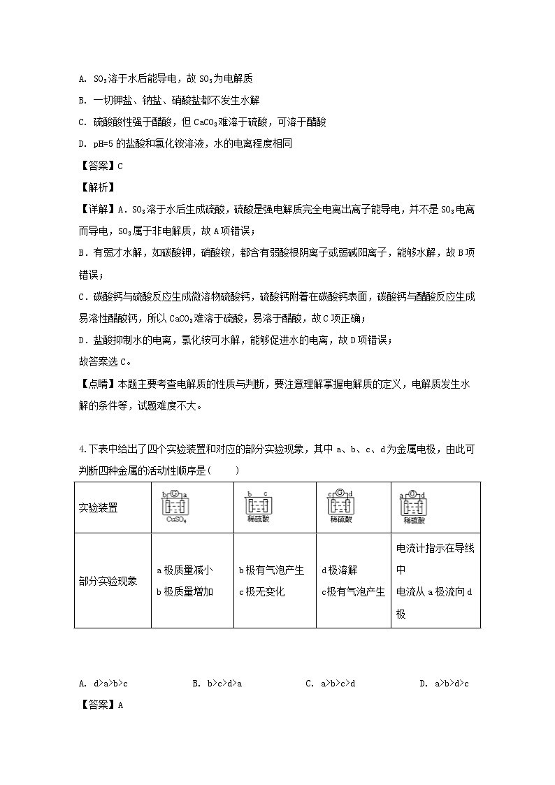 2018-2019学年四川省射洪县射洪中学高二下学期期中考试化学试题 解析版第2页