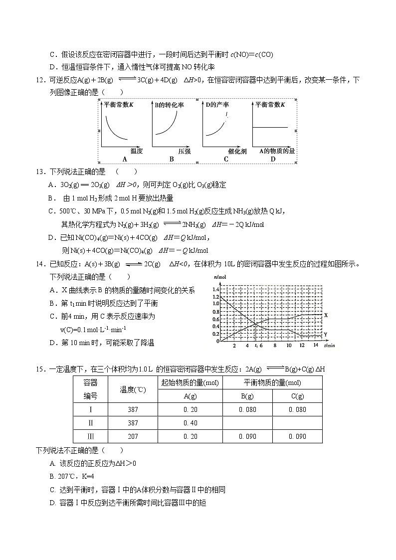2018-2019学年江苏省苏州陆慕高级中学等三校高二下学期期中考试化学试题（word版）03