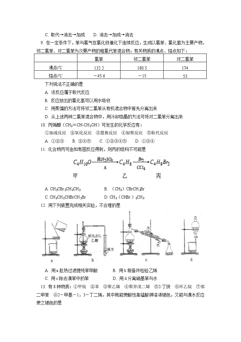 2018-2019学年北京市北京师范大学附属中学高二下学期期中考试化学试题（Word版）02