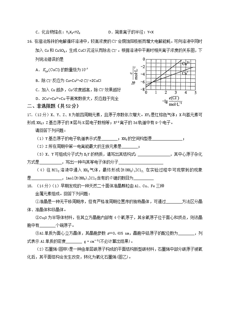 2018-2019学年福建省泉港一中高二下学期期中考试化学试题（Word版）03