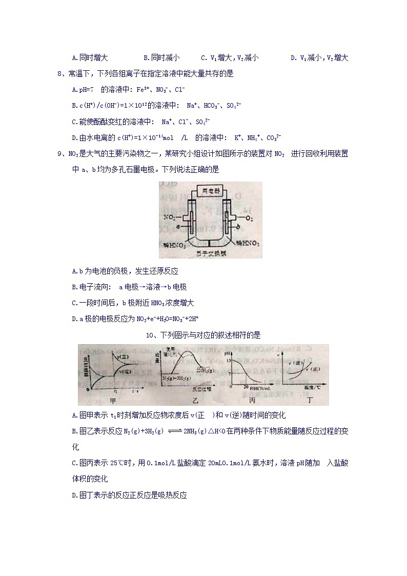 2017-2018学年江苏省连云港市赣榆区高二下学期期中调研考试化学试题 Word版02