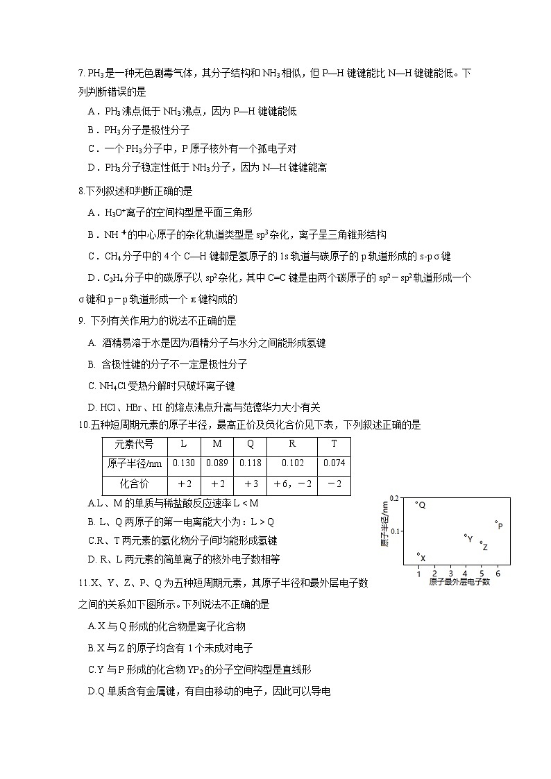 2017-2018学年福建省莆田市第二十四中学高二下学期期中考试 化学 Word版无答案第2页