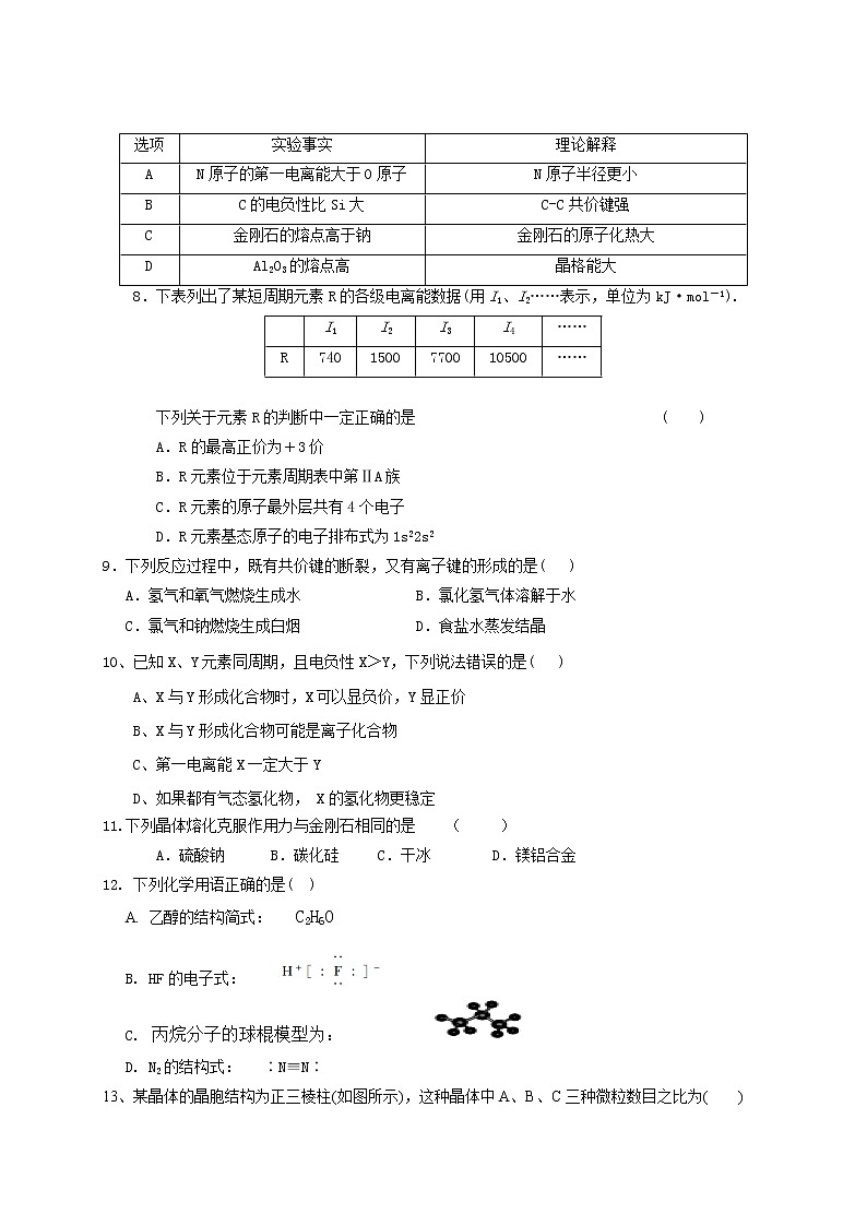 2017-2018学年福建省莆田市莆田第六中学高二下学期期中考试化学试题(B)（word版）第2页
