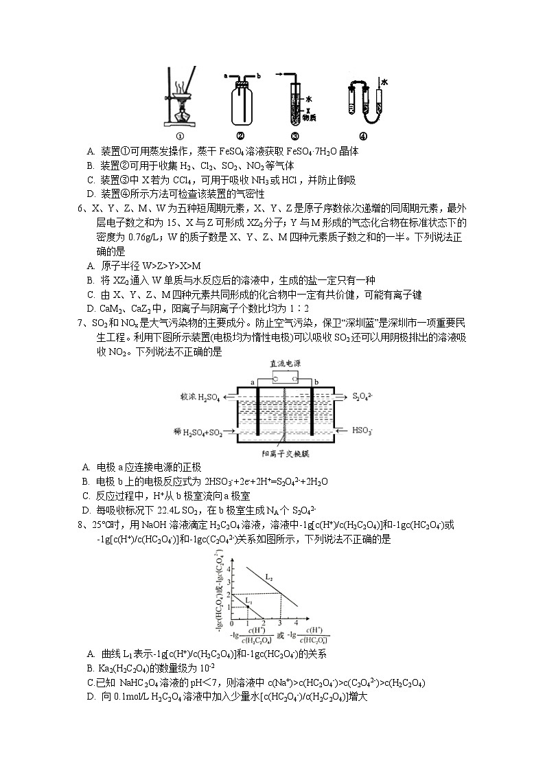 2017-2018学年广东省深圳市高级中学高二下学期期中考试 化学 Word版02