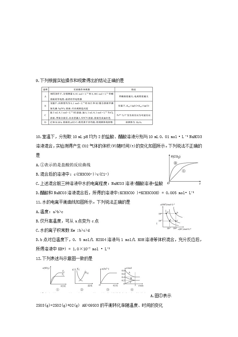 2019-2020学年山东省淄博市高二上学期期中考试 化学 word版03