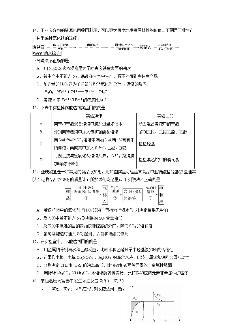 2019-2020学年浙江省宁波市北仑中学高二上学期期中考试化学（1班）试题 Word版03