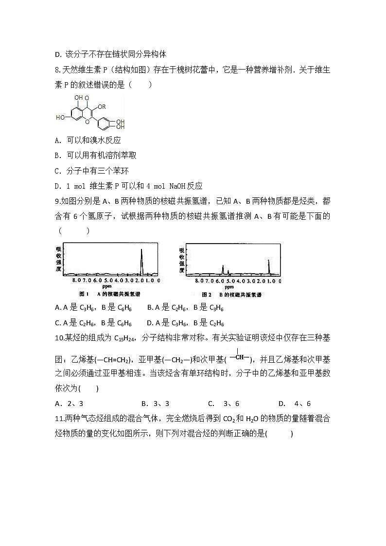 2017-2018学年安徽省定远重点中学高二下学期期中考试化学试题 Word版03