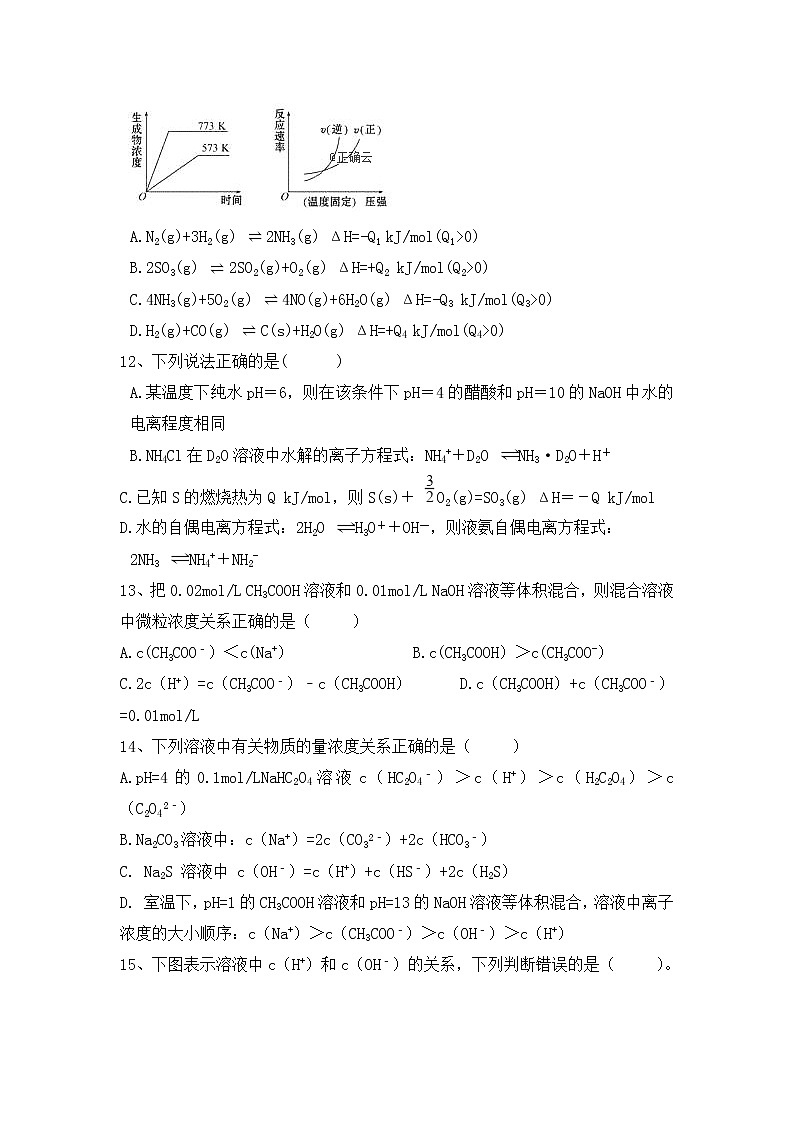 2018-2019学年山西省范亭中学高二上学期期中考试化学试题（Word版）03