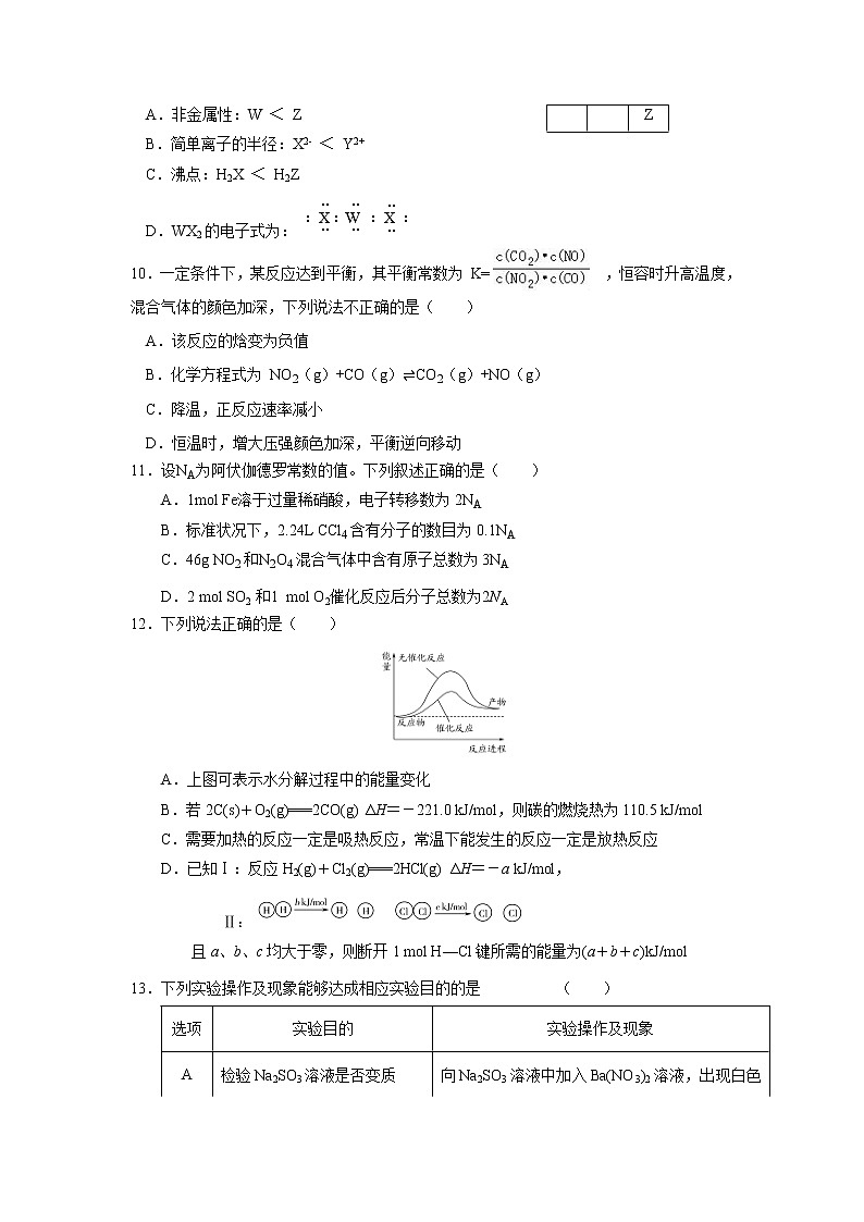 2018-2019学年云南民族大学附属中学高二上学期期中考试化学试题 Word版03