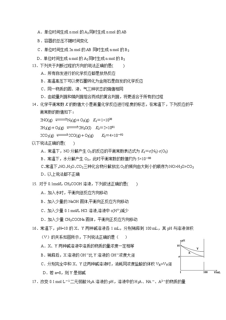 2018-2019学年湖北省长阳县第一中学高二上学期期中考试化学试题 Word版第3页