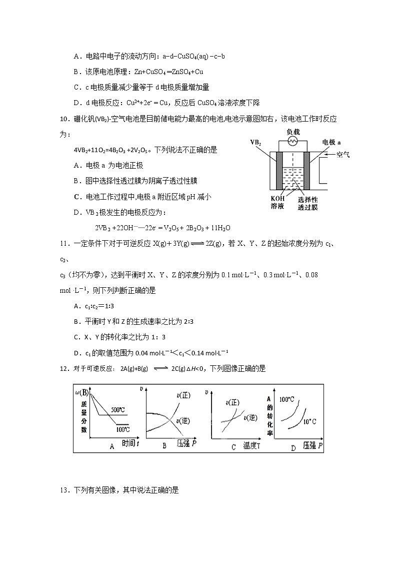 2018-2019学年福建省师大附中高二上学期期中考试化学（理）试题 Word版03