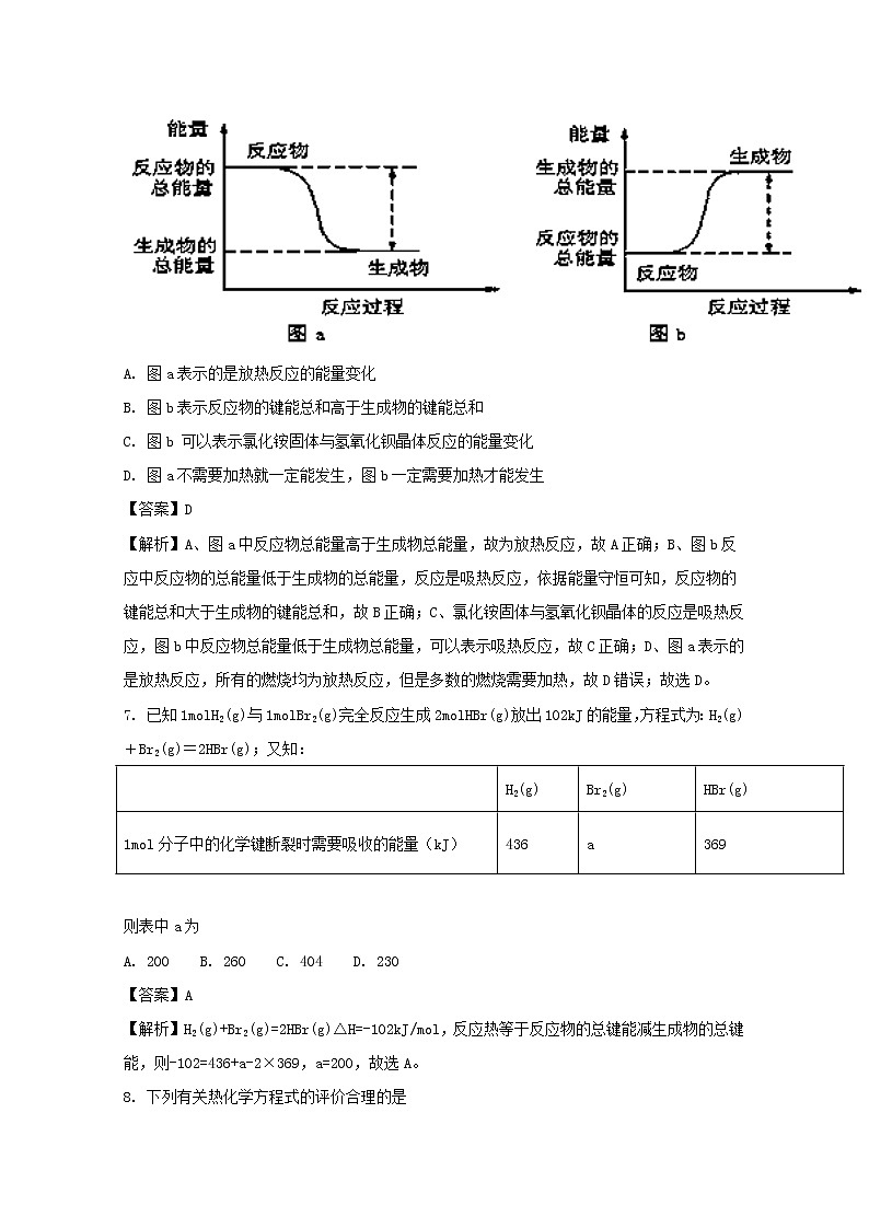2017-2018学年重庆市九校联盟高二上学期期中考试化学试题 解析版03